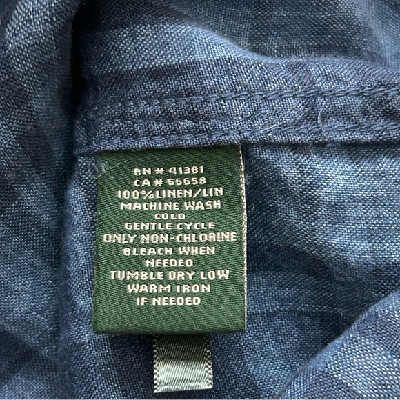 Lauren Ralph Lauren Long Sleeve Linen Tunic Top - Picture 4 of 6